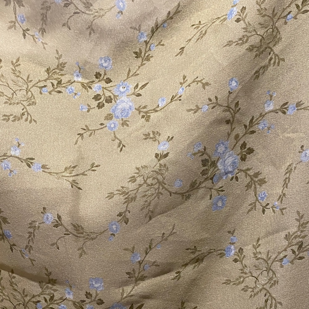 Old Navy Sheer Olive Green Floral Square Scarf 17x17 - Picture 5 of 5